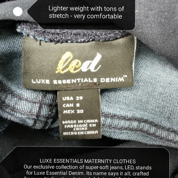 SIZE 29 LUXE Maternity Skinny Jeans EUC - Picture 4 of 4